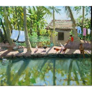 Backwaters, India Festmény reprodukció, Andrew Macara