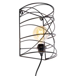 Design fali lámpa fekete - Spira