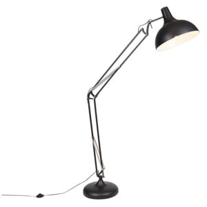 Ipari állólámpa fekete, 185 cm-es állítható - Hobby