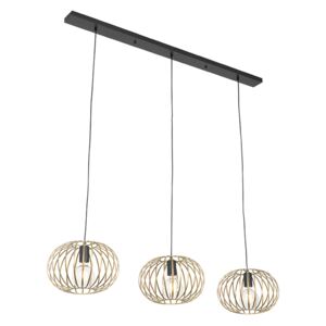 Design hanglamp goud 3-lichts - Johanna