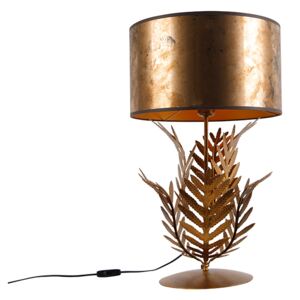 Vintage asztali lámpa, bronz árnyalattal - Botanica