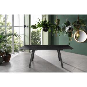 DYLAN MARBLE design bővíthető étkezőasztal - kerámia- 140-200cm - sötét márvány