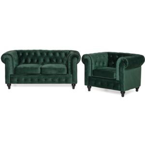 Chesterfield kárpitozott bútorok VGR4, Szín: Zöld