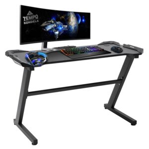 PC asztal|gamer asztal, fekete, JADIS