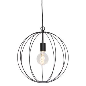 Design kerek függesztett lámpa, fekete, 40 cm - Pelotas