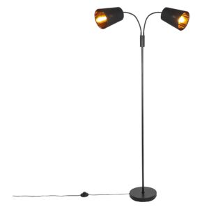 Modern állólámpa fekete 2-lámpa - Carmen