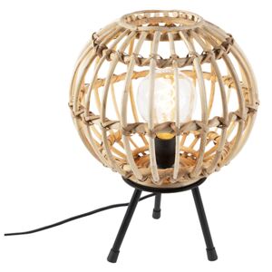 Falusi asztali lámpa bambusz 30 cm - Canna