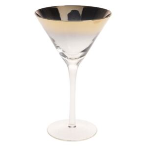 Anna ombre üveg martini pohár szett arany színben 19cm