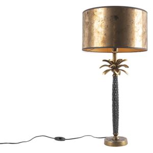 Art Deco asztali lámpa bronz bronz árnyalattal 35 cm - Areka
