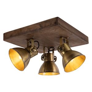 Mennyezeti lámpa bronz fa 3 lámpával - Mangó