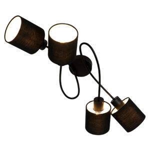 Modern mennyezeti lámpa fekete, 60,5 cm, 4 lámpával állítható - Hetta