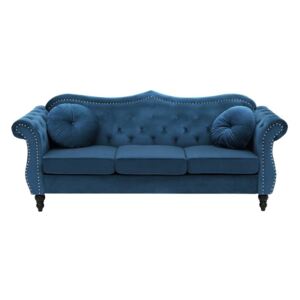 Háromszemélyes kanapé Stege (kék). Akció -26%