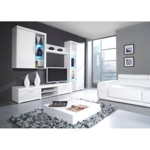 MEBLINE Modular Living Room Furniture SAMBA IIB white gloss