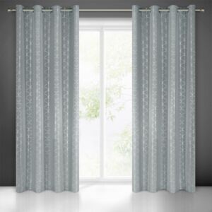 Modern szürke függöny ezüst mintával Hossz: 250 cm