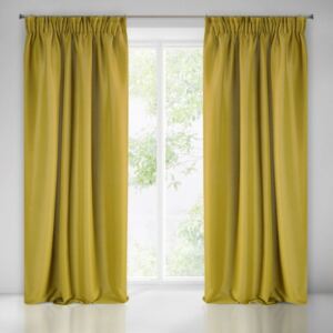 Gyönyörű sárga függöny gyűrődő szalaggal Dĺžka: 175 cm