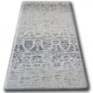 Fonott sizal floorlux szőnyeg 20211 ezüst / FEKETE 60x110 cm