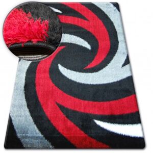 Shaggy szőnyeg verona B058 fekete/piros 40x80 cm
