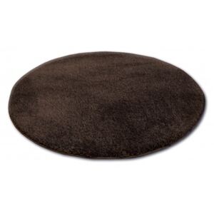 Shaggy szőnyeg kör micro barna kerék 60 cm