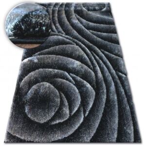 Shaggy szőnyeg space 3D B217 sötét szürke fekete 80x150 cm