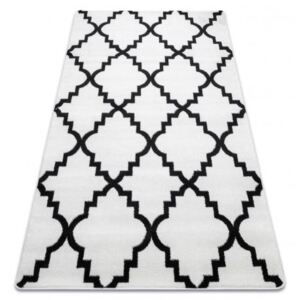 Sketch szőnyeg - F343 fehér/fekete Lóhere Marokkói Trellis 80