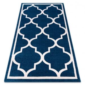 Sketch szőnyeg - F730 kék/fehér Lóhere Marokkói Trellis 80x1