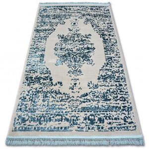 Akril manyas szőnyeg 192AA Szürke/Kék rojt 80x150 cm