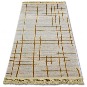 Akril manyas szőnyeg 191AA Elefántcsont/Arany rojt 80x150 cm