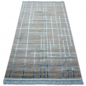 Akril manyas szőnyeg 191AA Szürke/Kék rojt 80x150 cm
