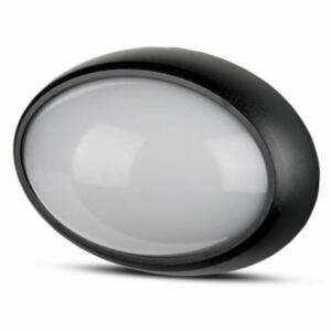 V-tac 12w ovális ip54 led lámpa, fekete, meleg fehér fénnyel - sku 1350