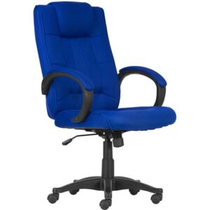 Főnöki szék, szövetborítás, fekete lábkereszt, Modus T ,kék