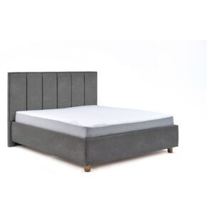 Wega világosszürke kétszemélyes ágy ágyráccsal és tárolóhellyel, 180 x 200 cm - AzAlvásért