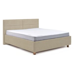Grace bézs kétszemélyes ágy ágyráccsal és tárolóhellyel, 180 x 200 cm - AzAlvásért