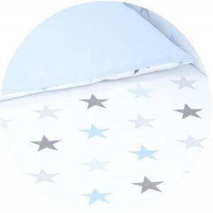 Csillagok 2 részes ágynemű szett - szürke+kék, fehér