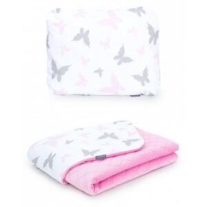 Pillangó prémium steppelt bársony takaró - pink