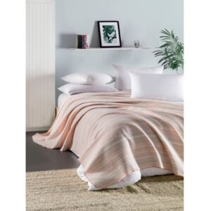 Runino Mento könnyű rózsaszín szteppelt ágytakaró, 160 x 220 cm