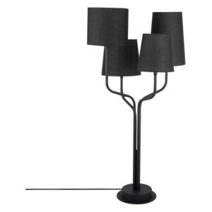 Aposto fekete fém asztali lámpa fekete búrával - Opviq lights