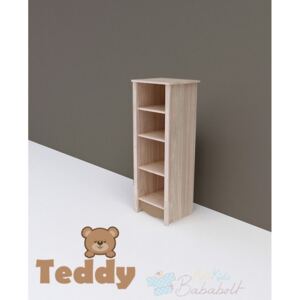 Todi Teddy keskeny nyitott polcos szekrény (140 cm magas)