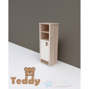 Todi Teddy keskeny nyitott polcos + 1 ajtós szekrény (140 cm magas)