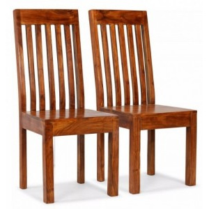 2 db modern stílusú tömör fa szék paliszander felülettel