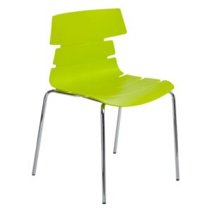 Techno 4 PP szék zöld - fém lábakkal