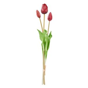 FLORISTA tulipán 3 db-os, sötétpiros 47 cm