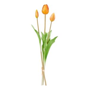 FLORISTA tulipán 3 db-os, sárga cirmos, 47 cm