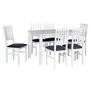 MEBLINE Asztal MAX 5 + 6 Székek NILO 7A - Készlet DX19