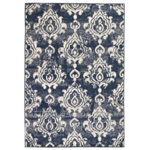 Bézs/kék modern szőnyeg kasmír mintával 160 x 230 cm