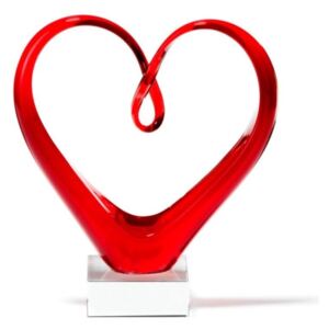 HEART szobor 24cm szív alakú piros - Leonardo