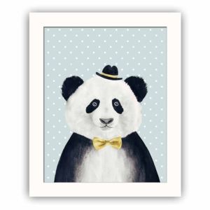 Panda dekoratív kép, 28,5 x 23,5 cm