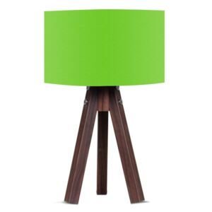 Kahve asztali lámpa zöld lámpaburával - Kate Louise
