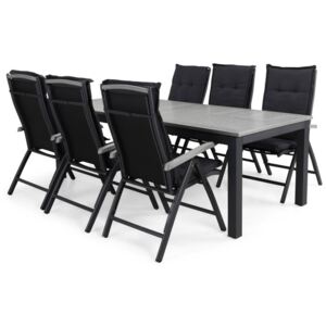 Asztal és szék garnitúra VG4592 Fekete + szürke