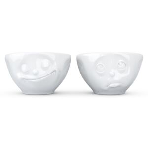 2 db fehér 'boldog' porcelán tálka, 100 ml - 58products