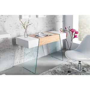 Íróasztal ANEX 120 cm - fehér/természetes